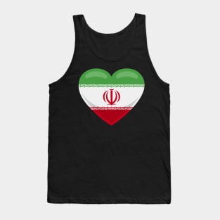 Iran Flag Heart Tank Top